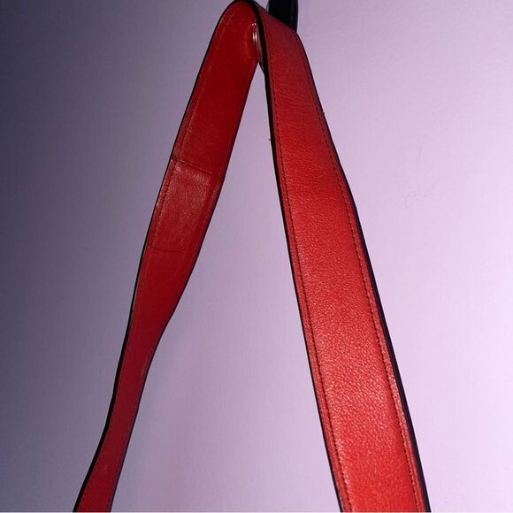 Coach 19918 Legacy Signature Stripe Duffle Bag Red - Picture 5 of 9